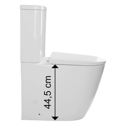 Sapho - WC combinatie TURKU onder/achter afvoer keramiek/wit
