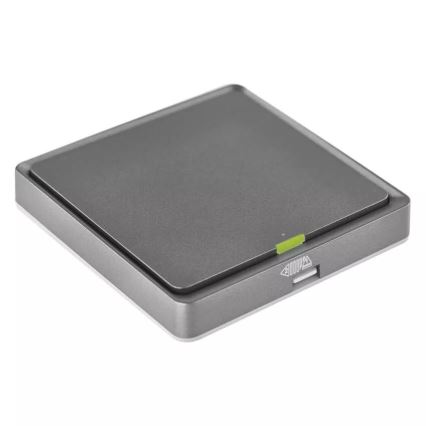 Schakelaar 1-knops GoSmart 1xCR2430 Tuya zwart