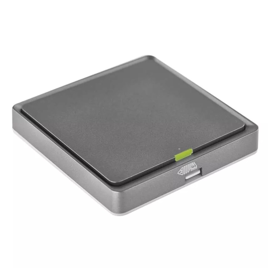 Schakelaar 1-knops GoSmart 1xCR2430 Tuya zwart