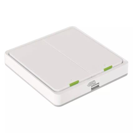 Schakelaar 2-knops GoSmart 1xCR2430 Tuya wit