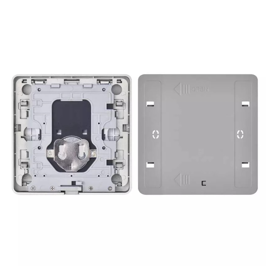 Schakelaar 2-knops GoSmart 1xCR2430 Tuya zwart