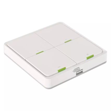 Schakelaar 4-knops GoSmart 1xCR2430 Tuya wit
