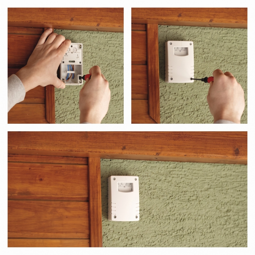 Schemerschakelaar 1800W/230V IP65 wit