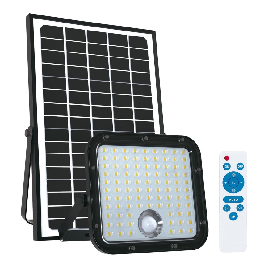 Schijnwerper op zonne-energie voor buiten met sensor LED/30W/6,4V 4000K IP65 6000 mAh + afstandsbediening