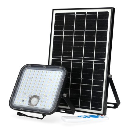 Schijnwerper op zonne-energie voor buiten met sensor LED/30W/6,4V 4000K IP65 6000 mAh + afstandsbediening