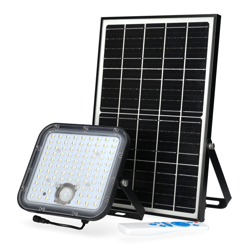 Schijnwerper op zonne-energie voor buiten met sensor LED/30W/6,4V 4000K IP65 6000 mAh + afstandsbediening