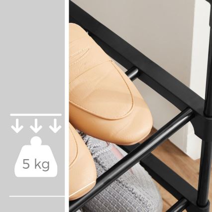 Schoenenkast ALVORO zwart