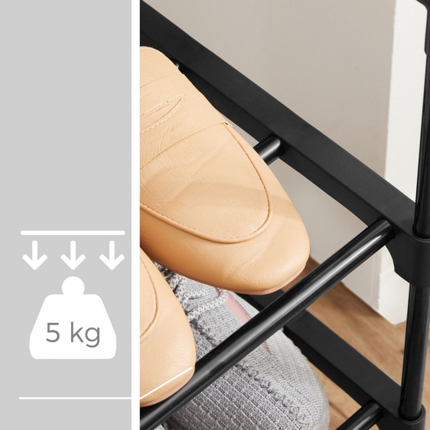 Schoenenkast ALVORO zwart