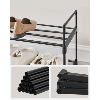 Schoenenkast ALVORO zwart