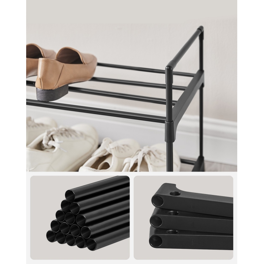 Schoenenkast ALVORO zwart