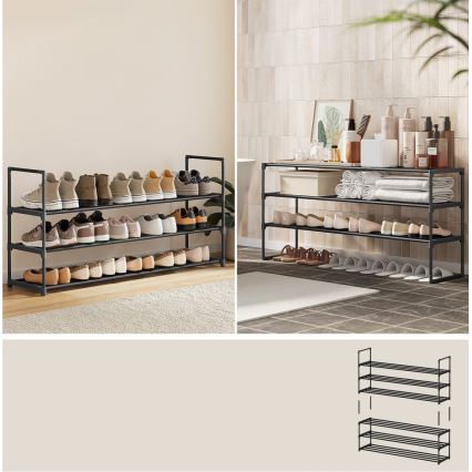 Schoenenkast ALVORO zwart