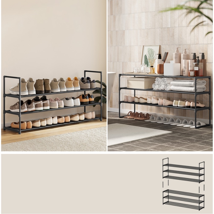 Schoenenkast ALVORO zwart