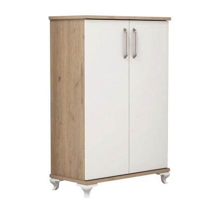 Schoenenkast ASTA 100x72 cm wit/beige