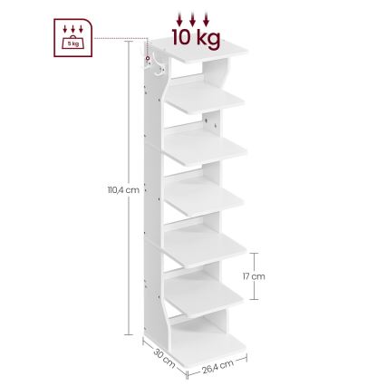 Schoenenkast BOTARO wit