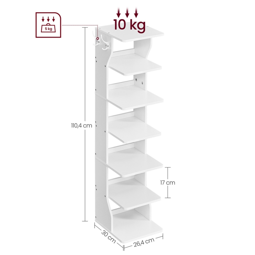 Schoenenkast BOTARO wit