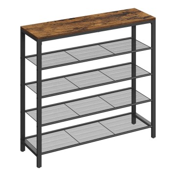 Schoenenkast DAVOR bruin/zwart