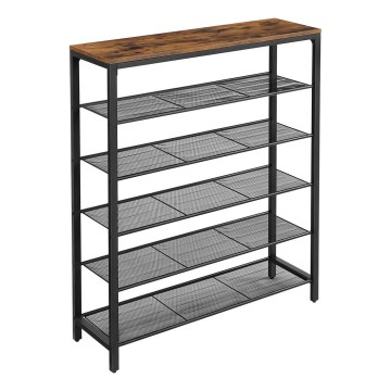 Schoenenkast DAVOR bruin/zwart