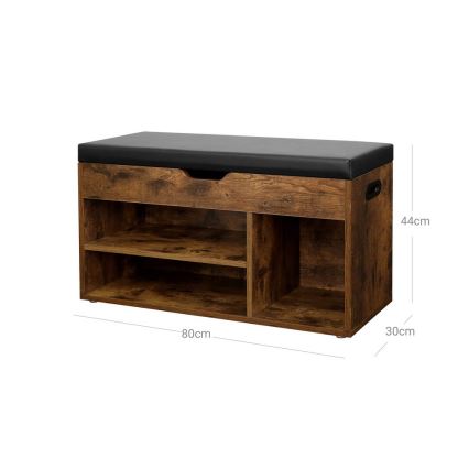 Schoenenkast DAVOR bruin/zwart