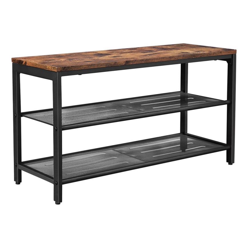 Schoenenkast DAVOR bruin/zwart