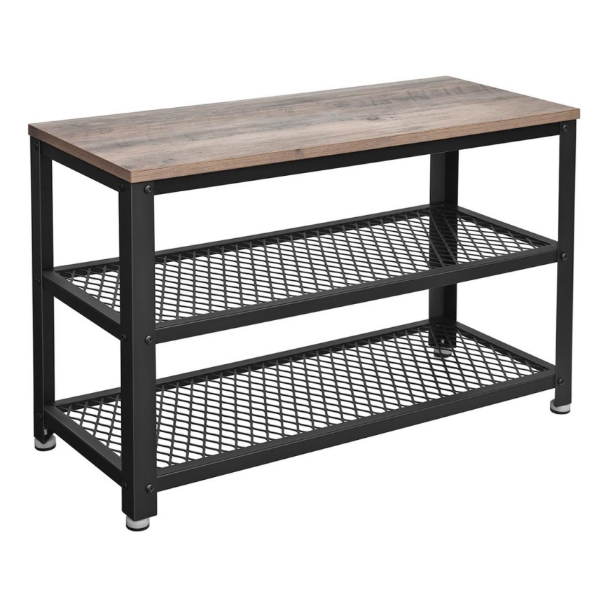 Schoenenkast DAVOR bruin/zwart