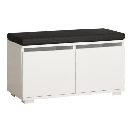 Schoenenkast DRAGO 42x80 cm wit/zwart