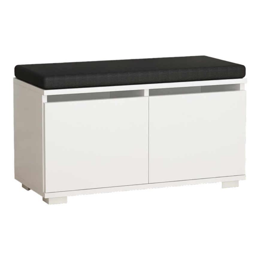 Schoenenkast DRAGO 42x80 cm wit/zwart