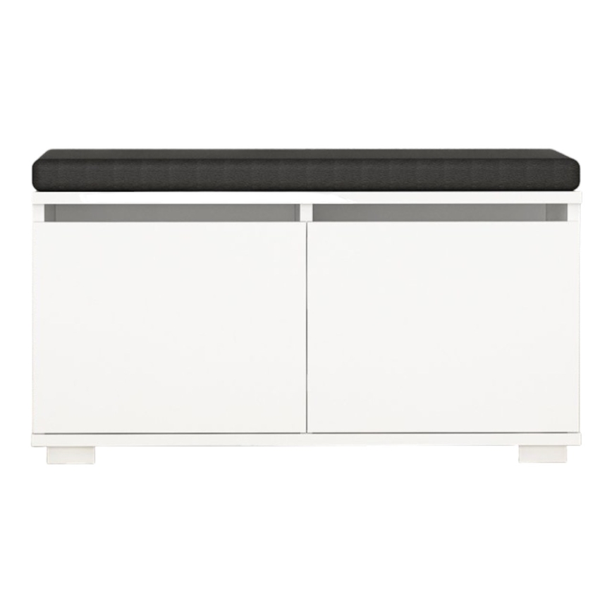 Schoenenkast DRAGO 42x80 cm wit/zwart