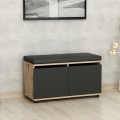 Schoenenkast DRAGO 42x80 cm zwart/walnoot
