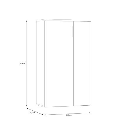 Schoenenkast ETON artisan eiken/groen