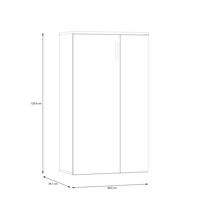 Schoenenkast ETON artisan eiken/groen
