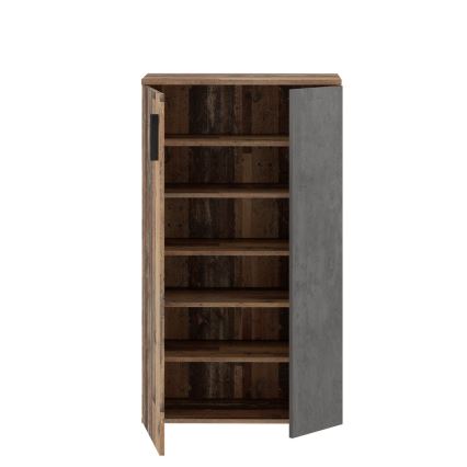 Schoenenkast ETON bruin/antraciet
