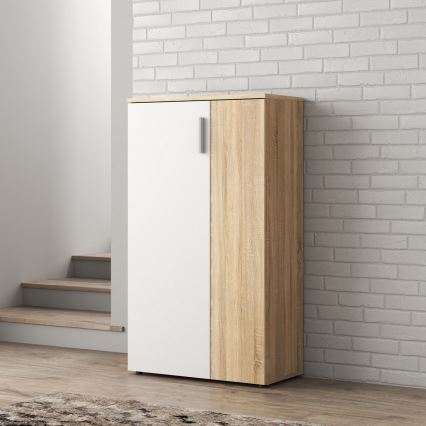 Schoenenkast ETON Sonoma eik/wit