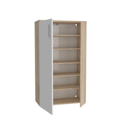 Schoenenkast ETON Sonoma eik/wit
