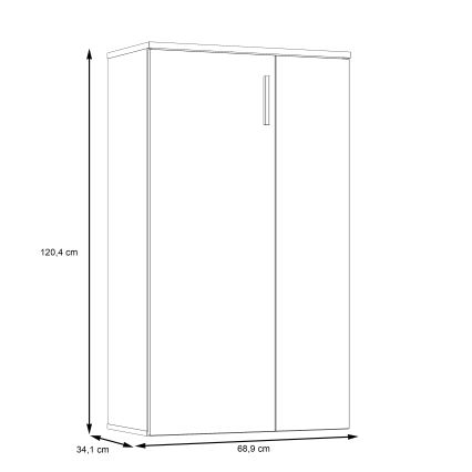 Schoenenkast ETON Sonoma eik/wit