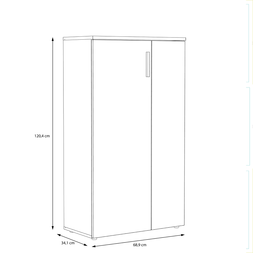 Schoenenkast ETON wit/grijs beton