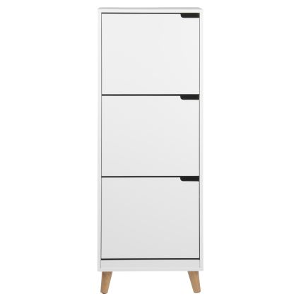 Schoenenkast met 3 lades CARLY wit