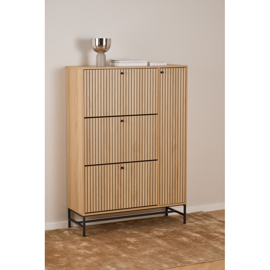 Schoenenkast OLIVIA 99x140x35 cm eiken