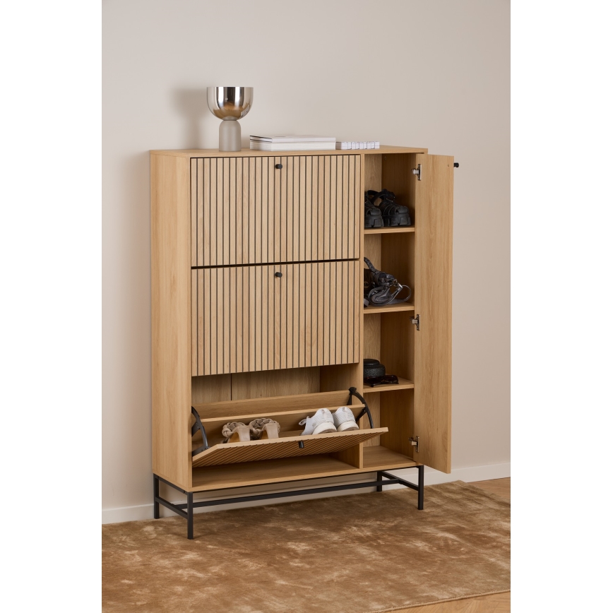 Schoenenkast OLIVIA 99x140x35 cm eiken