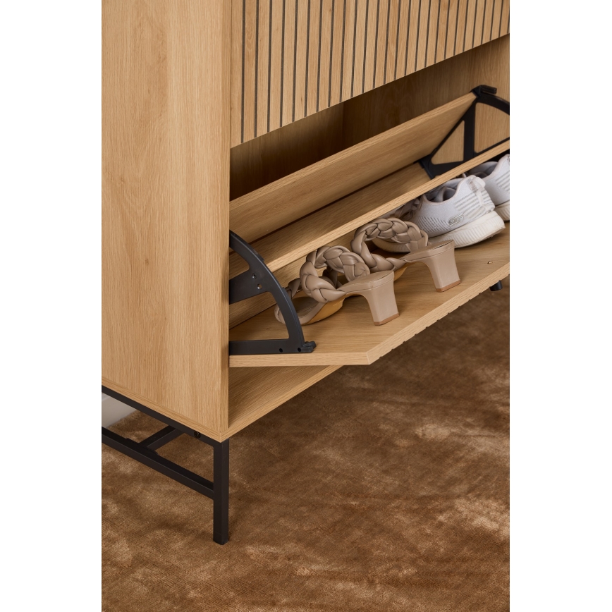 Schoenenkast OLIVIA 99x140x35 cm eiken