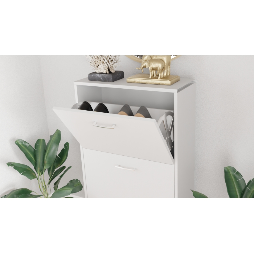 Schoenenkast PIGO 60x109x25 cm wit
