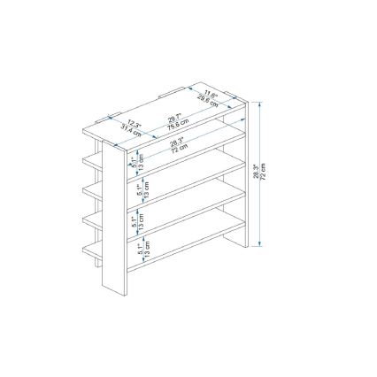 Schoenenkast SARGEL 72x75,6 cm antraciet