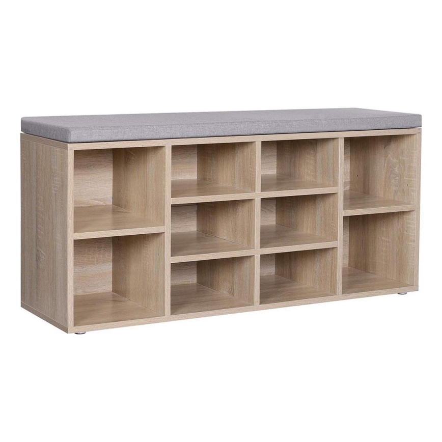 Schoenenkast VOREN bruin/grijs