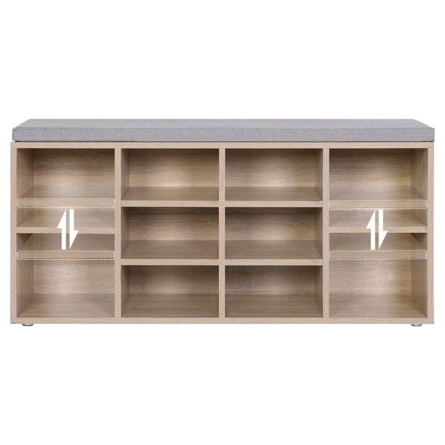 Schoenenkast VOREN bruin/grijs