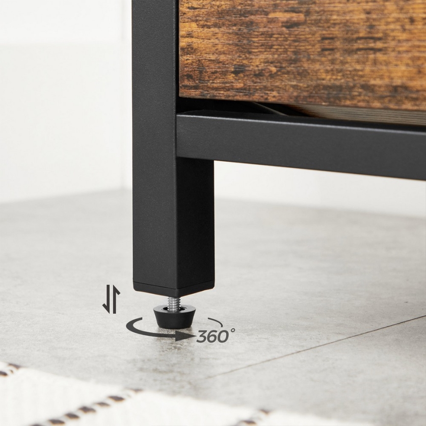 Schoenenkast VOREN bruin/zwart