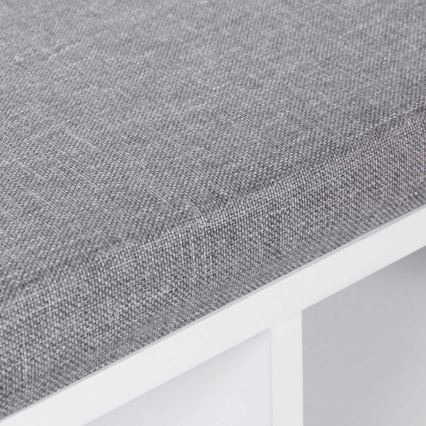 Schoenenkast VOREN wit/grijs