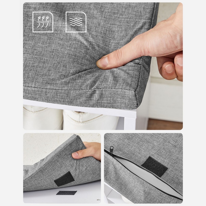 Schoenenkast VOREN wit/grijs