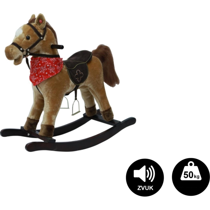 Schommelpaard met melodie — werkt op 3x AA-batterijen