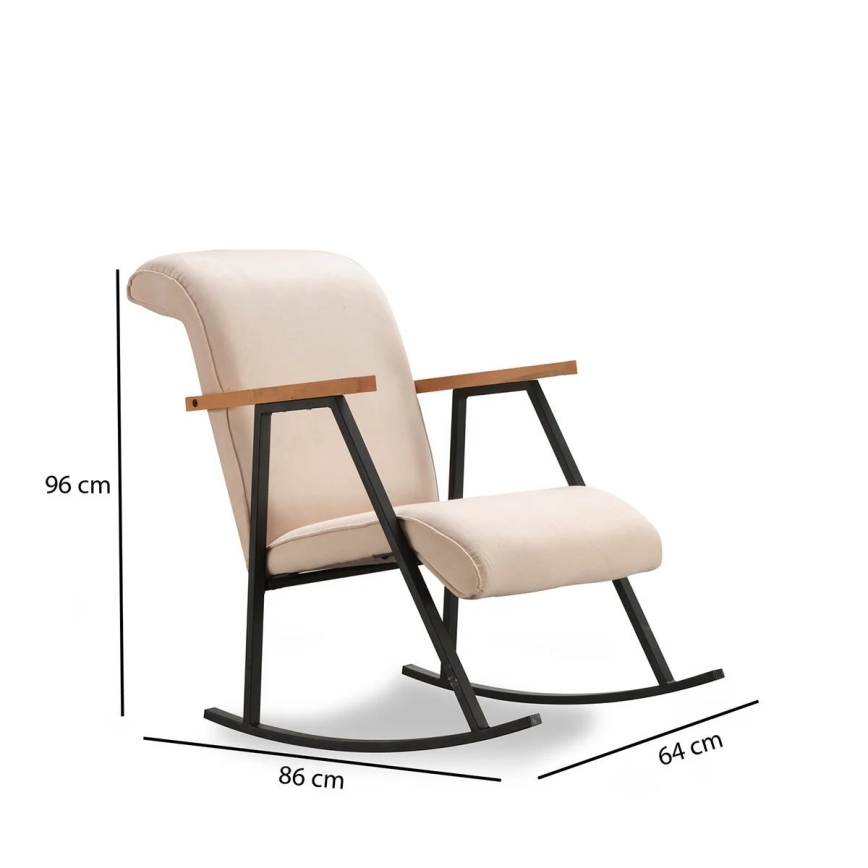 Schommelstoel LUNI crème