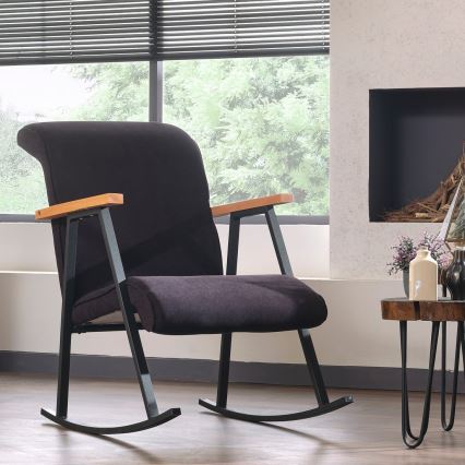 Schommelstoel LUNI, zwart