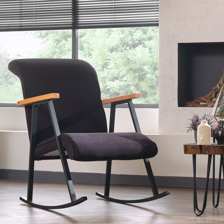 Schommelstoel LUNI, zwart